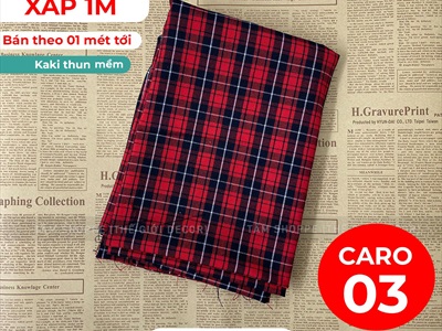 Vải sọc Caro Decor Noel nhiều kiểu [Đa dạng] Khổ 150cm PK-VAI-13